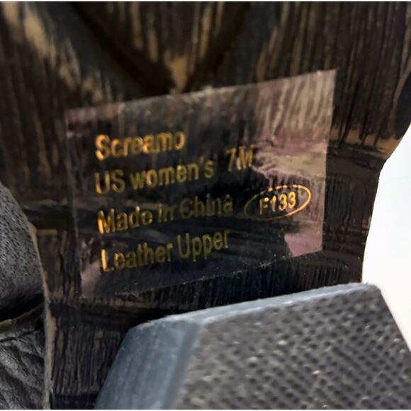 Vogue Screamo Black Leather Suede Back Zipper Women's Ankle Boots‎ Size 7 M - Picture 10 of 13